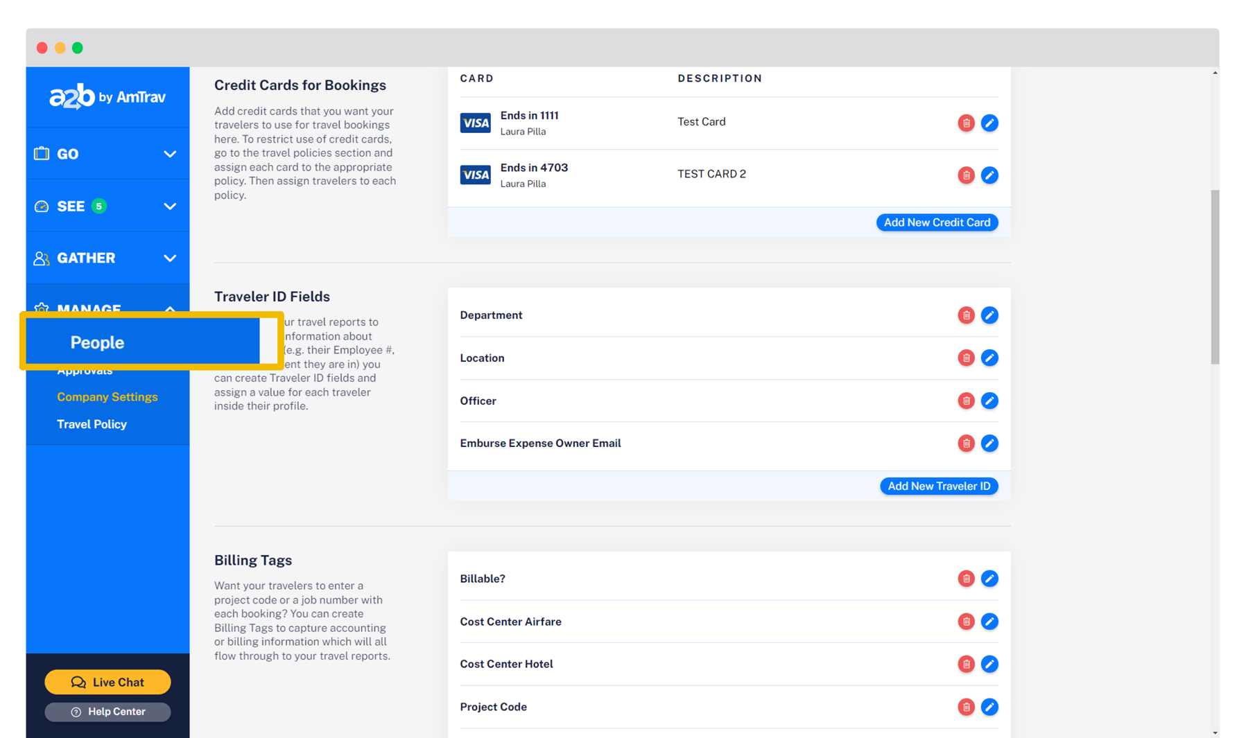 How do I have AmTrav receipts and invoices forwarded to my email?